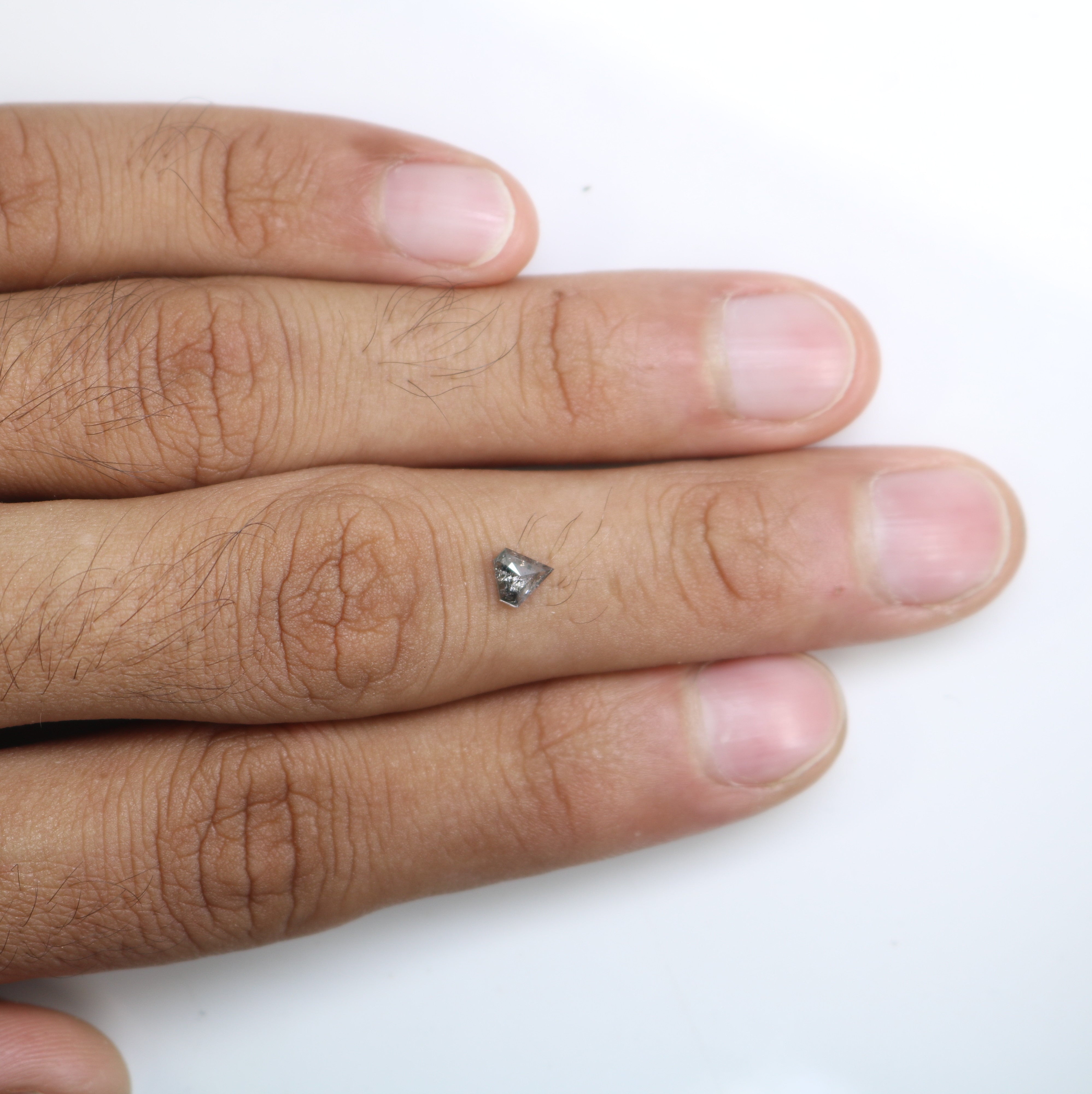0.40 CT Diamond Cut Salt And Pepper Diamond For Engagement Ring