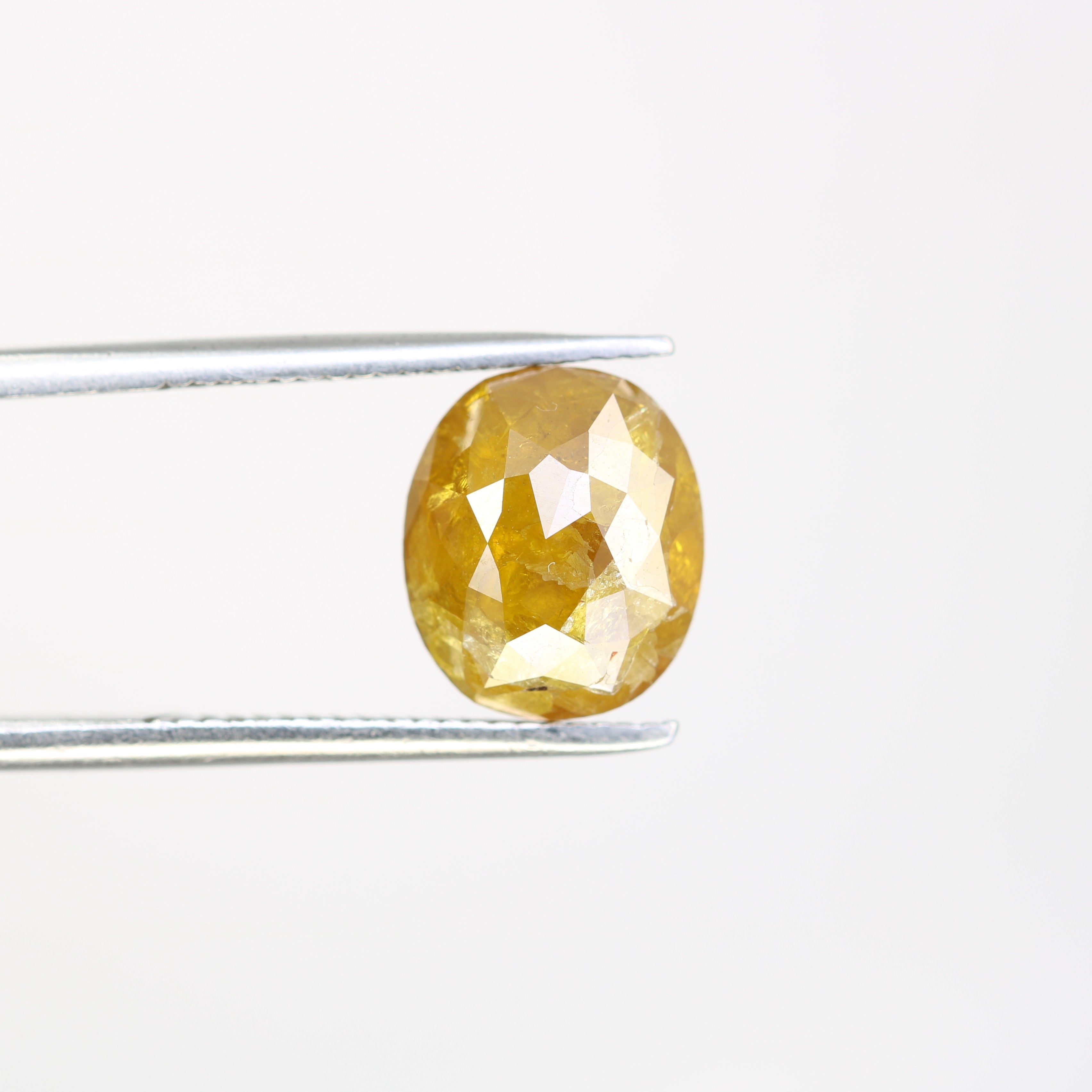 3.07 Carat Oval Shape Loose Natural Rustic Yellow Color Diamond