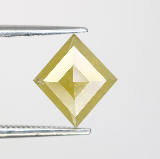 1.65 Carat Loose Kite Shape Natural Yellow Rustic Diamond For Engagement Ring - JayKrishna Diamond