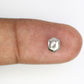 0.81 CT CT Elongated Hexagon Shape Salt And Pepper Diamond For Engagement Ring