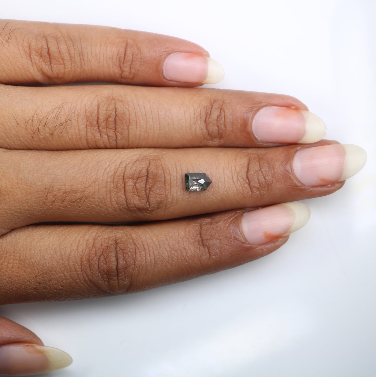 0.79 CT Salt And Pepper Bullet Shape Diamond For Engagement Ring