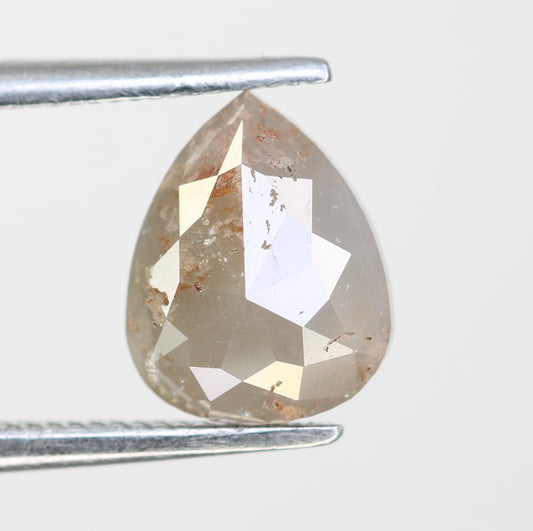1.57 Carat Natural Loose Grey Pear Shaped Diamond For Wedding Ring