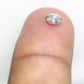 0.44 Carat Hexagon Shape 5.20 MM Salt And Pepper Diamond For Wedding Ring