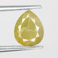 1.74 Carat Pear Cut Loose Natural Rustic Green Diamond For Engagement Ring