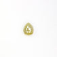 1.74 Carat Pear Cut Loose Natural Rustic Green Diamond For Engagement Ring