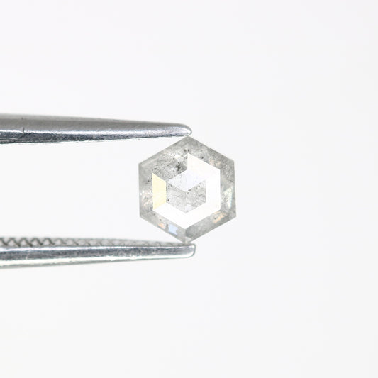 0.45 CT Salt And Pepper 4.80 MM Hexagon Shape Diamond For Designer Jewelry
