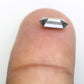 0.63 CT 7.80 MM Elongated Hexagon Shape Salt And Pepper Diamond For Engagement Ring