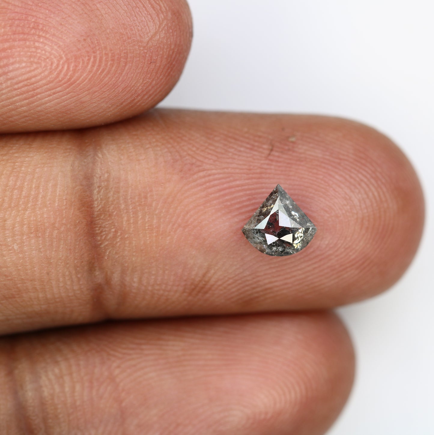 0.78 CT Triangle Shape Salt And Pepper Diamond For Engagement Ring