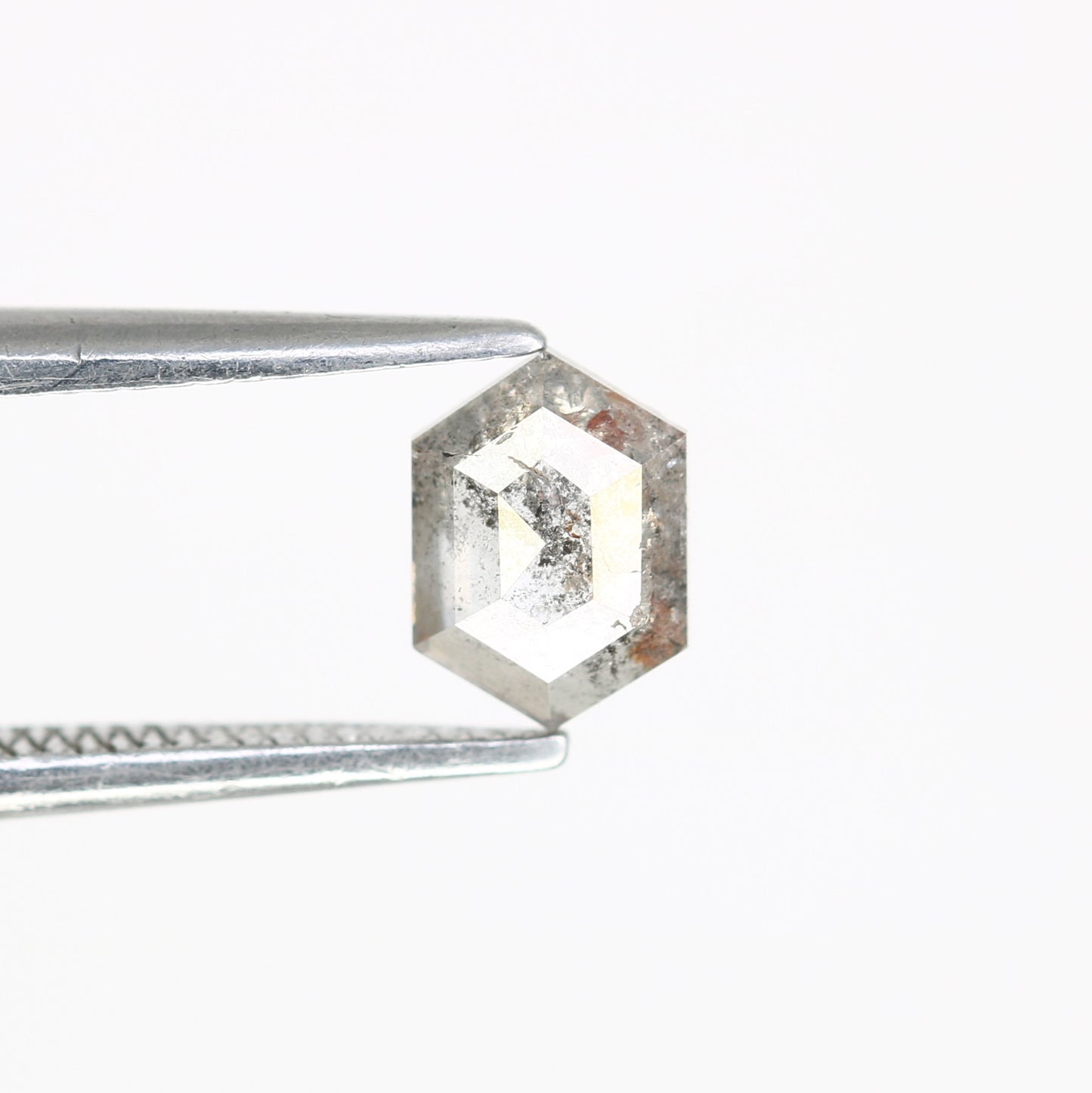 0.58 CT Elongated Hexagon Shape 6.10 MM Salt And Pepper Diamond For Engagement Ring