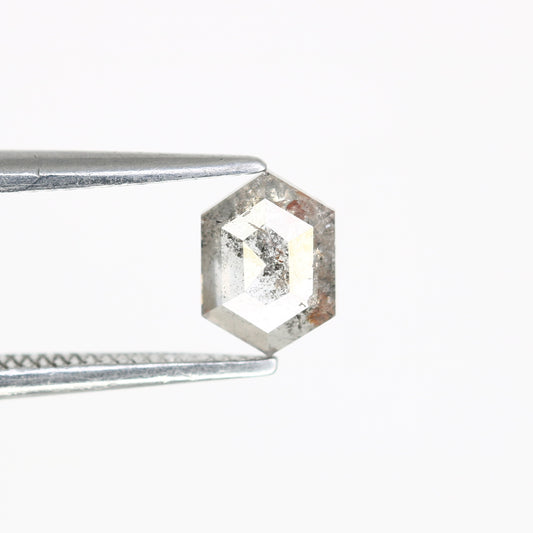 0.58 CT Elongated Hexagon Shape 6.10 MM Salt And Pepper Diamond For Engagement Ring