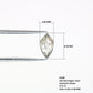 0.71 Carat Geometric Shape 8.30 MM Salt And Pepper Diamond For Wedding Ring