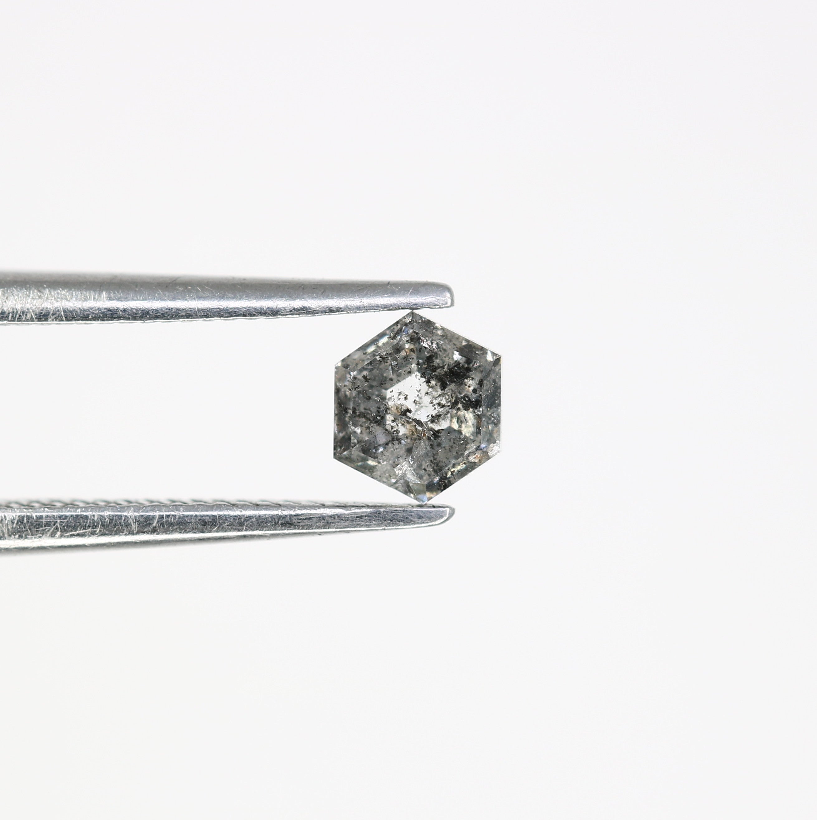 0.36 CT Hexagon Cut Loose Salt And Pepper 4.70 MM Diamond For Engagement Ring