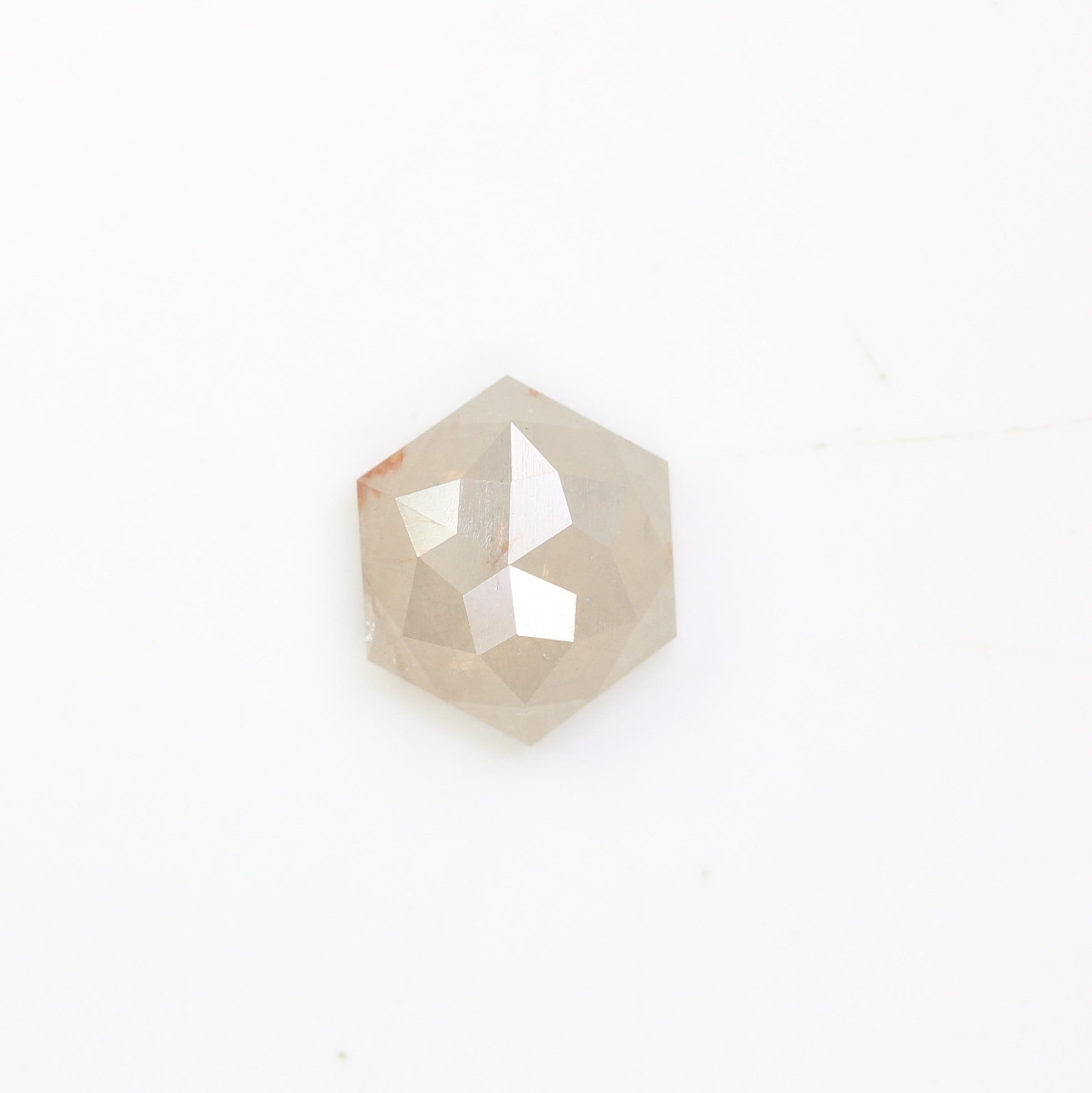 0.82 Carat Natural Grey Loose Hexagon Shape Rustic Diamond For Wedding Ring