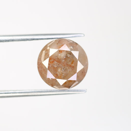 3.90 CT Peach Round Brilliant Cut Natural Diamond For Engagement Ring - JayKrishna Diamond