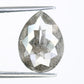 Pear Shape Diamond Ring 2.87 Carat Salt And Pepper Diamond