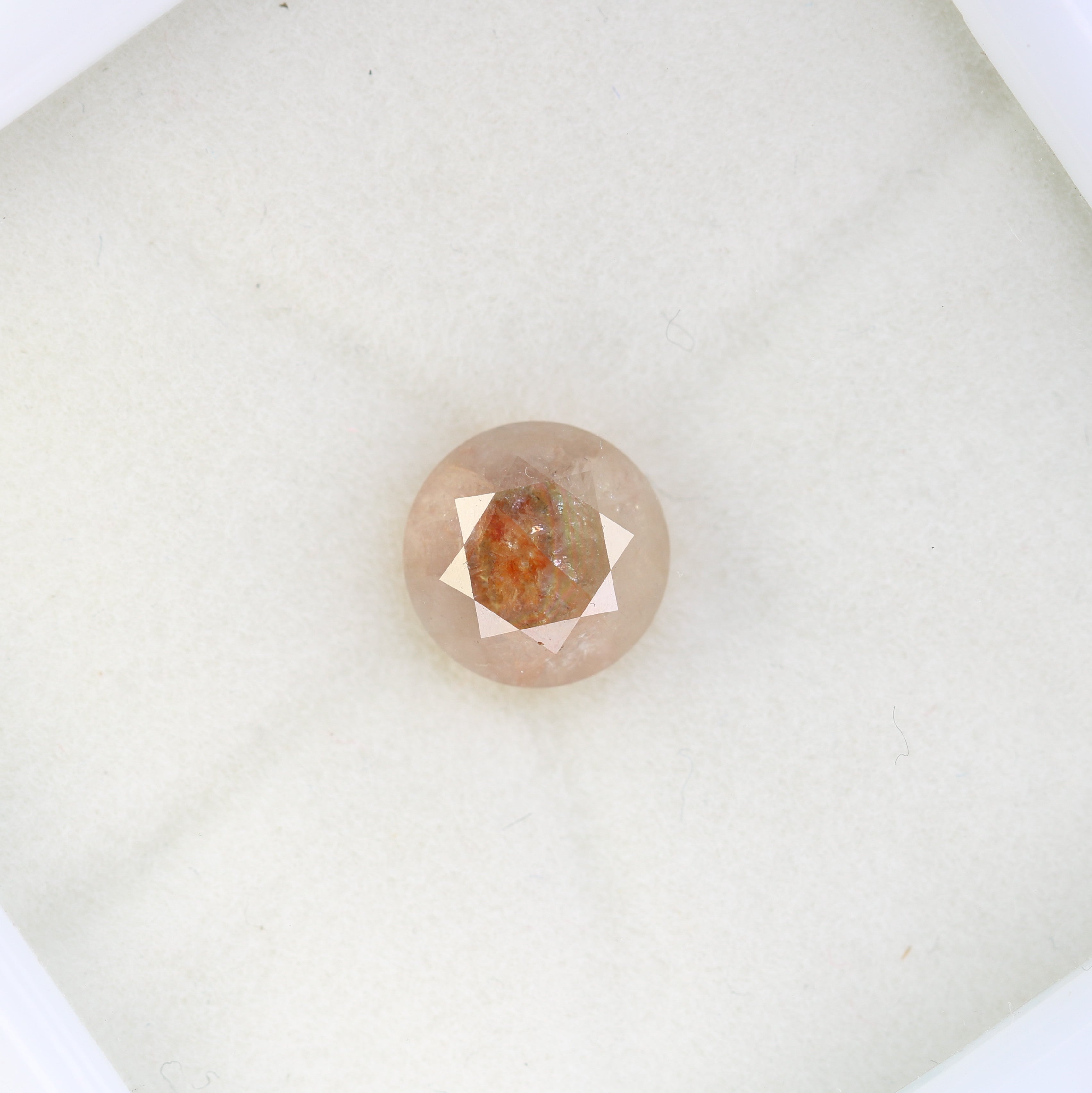 2.67 CT Round Brilliant Cut Peach Natural Diamond For Engagement Ring