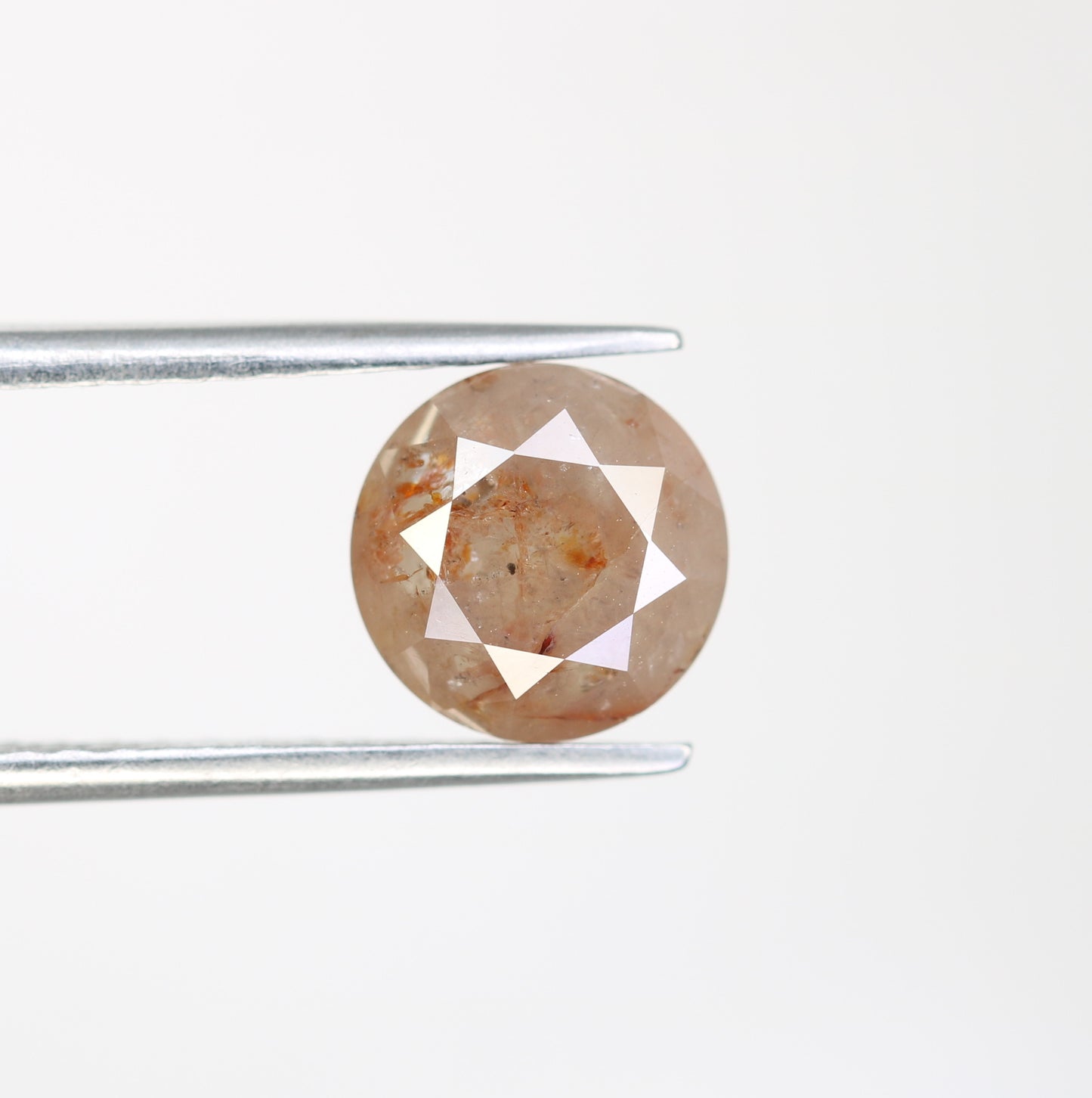 2.70 CT Loose Round Brilliant Cut Peach Diamond For Engagement Ring - JayKrishna Diamond