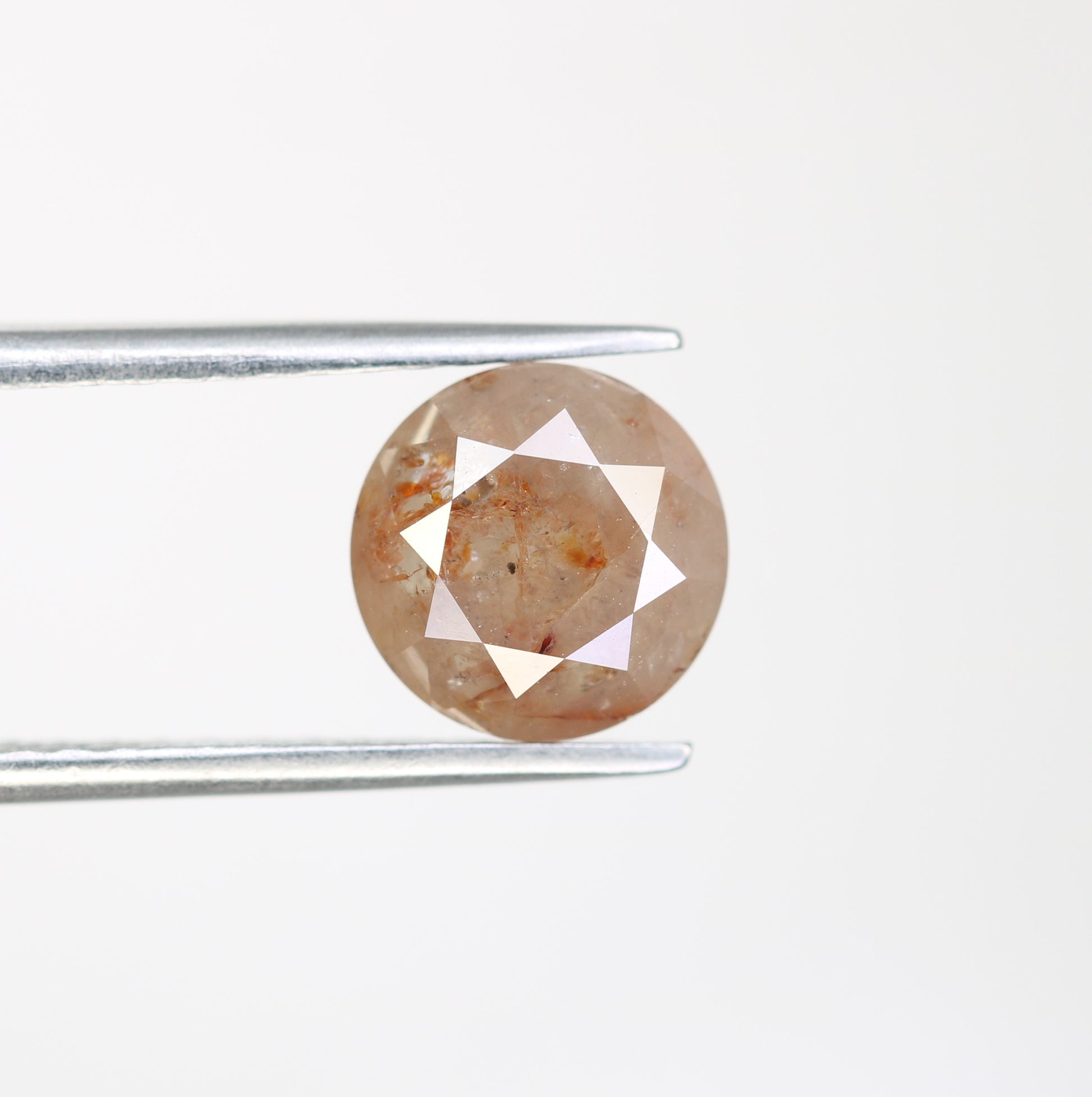 2.70 CT Loose Round Brilliant Cut Peach Diamond For Engagement Ring - JayKrishna Diamond