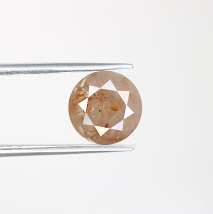 2.70 CT Loose Round Brilliant Cut Peach Diamond For Engagement Ring - JayKrishna Diamond