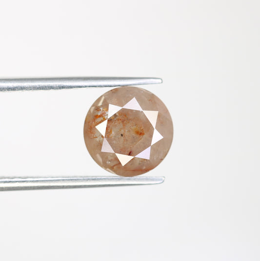 2.70 CT Loose Round Brilliant Cut Peach Diamond For Engagement Ring - JayKrishna Diamond