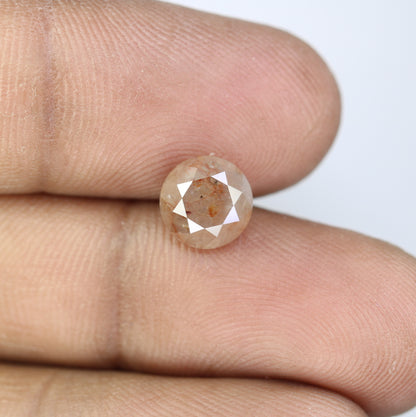 2.70 CT Loose Round Brilliant Cut Peach Diamond For Engagement Ring - JayKrishna Diamond