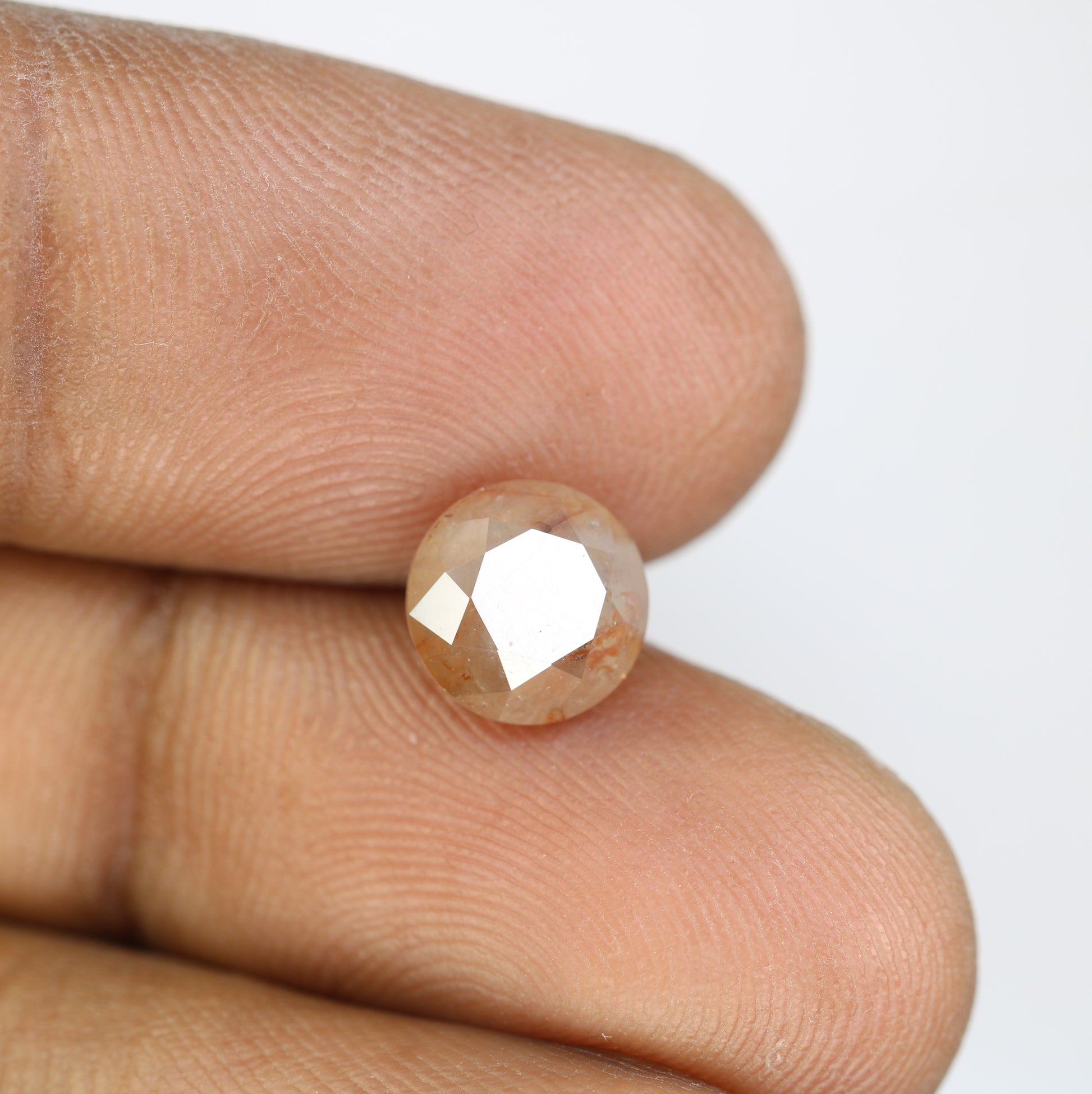 2.70 CT Loose Round Brilliant Cut Peach Diamond For Engagement Ring - JayKrishna Diamond