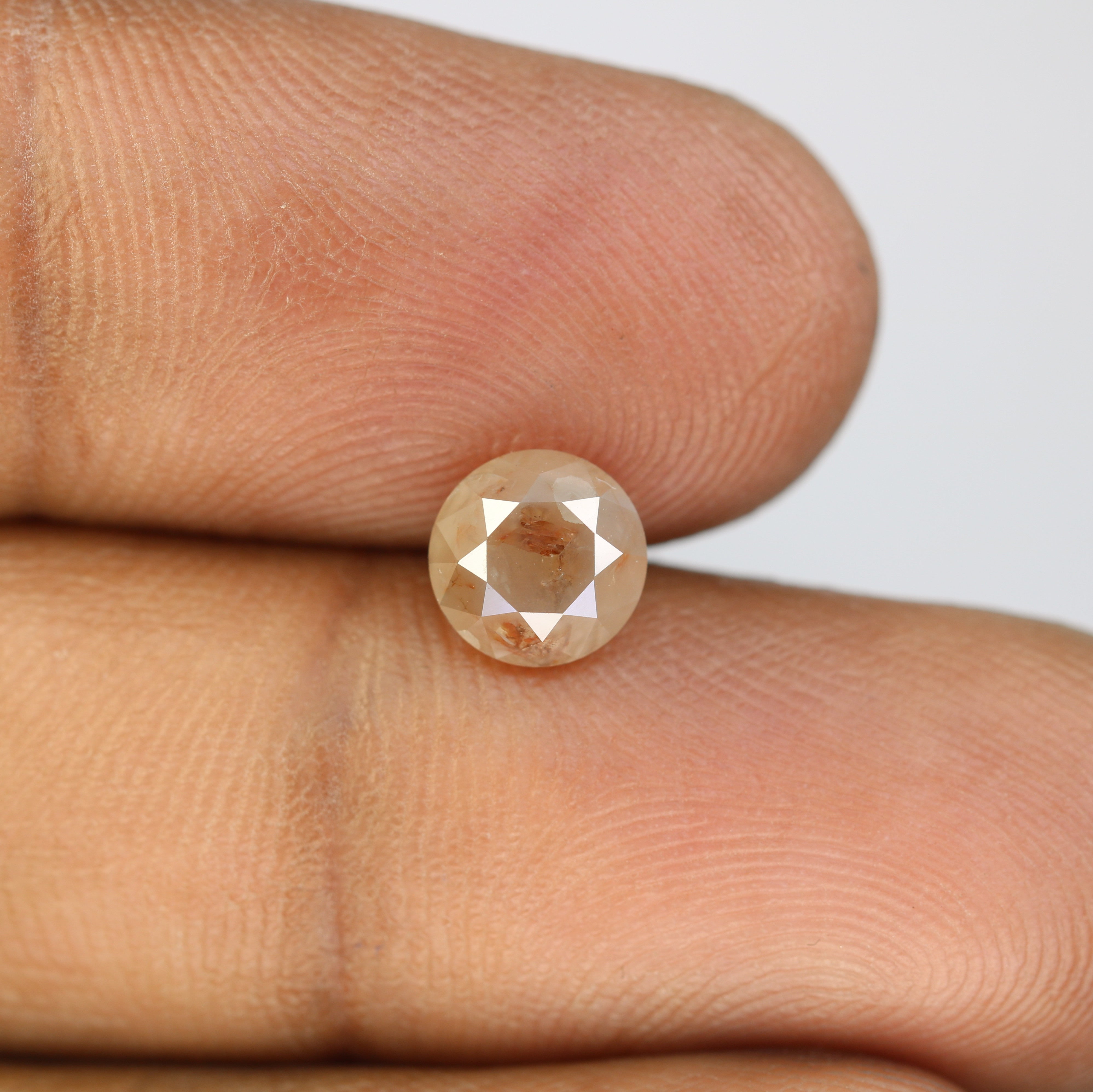 1.82 CT Natural Round Brilliant Cut Peach Loose Diamond For Engagement Ring