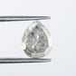 1.35 CT Natural Salt And Pepper Diamond Ring Loose Pear Shape Diamond