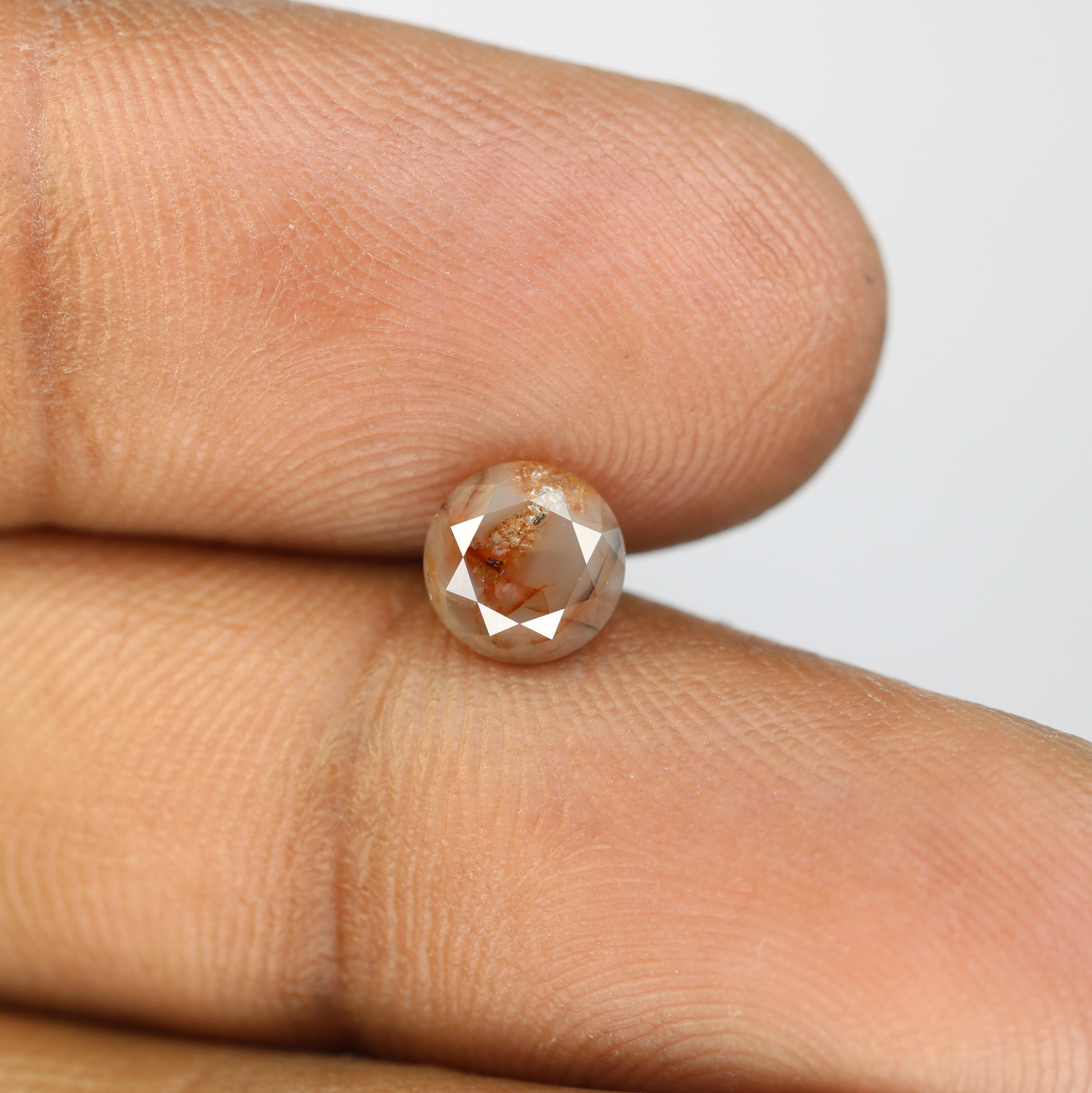 1.40 CT Peach Round Brilliant Cut Natural Diamond For Engagement Ring