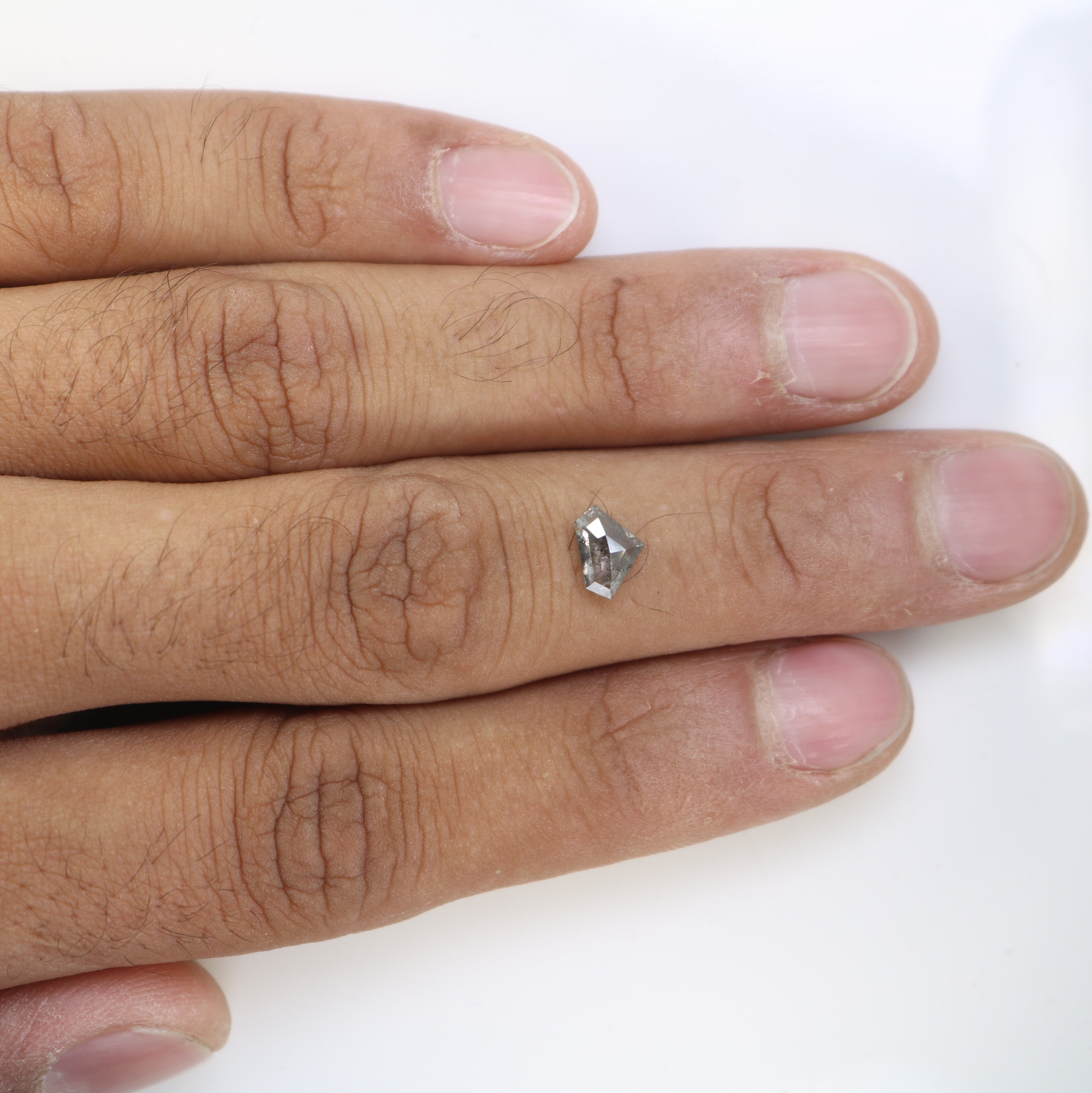 0.93 Carat Diamond Shape Loose Salt And Pepper Diamond For Engagement Ring