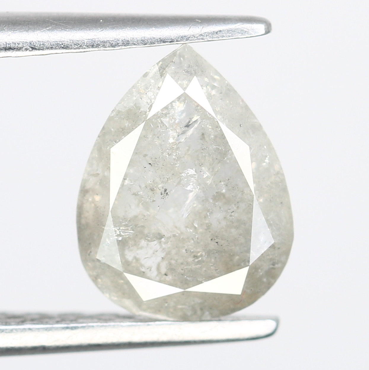 1.26 Carat Pear Shaped Diamond Ring Natural Grey Loose Diamond