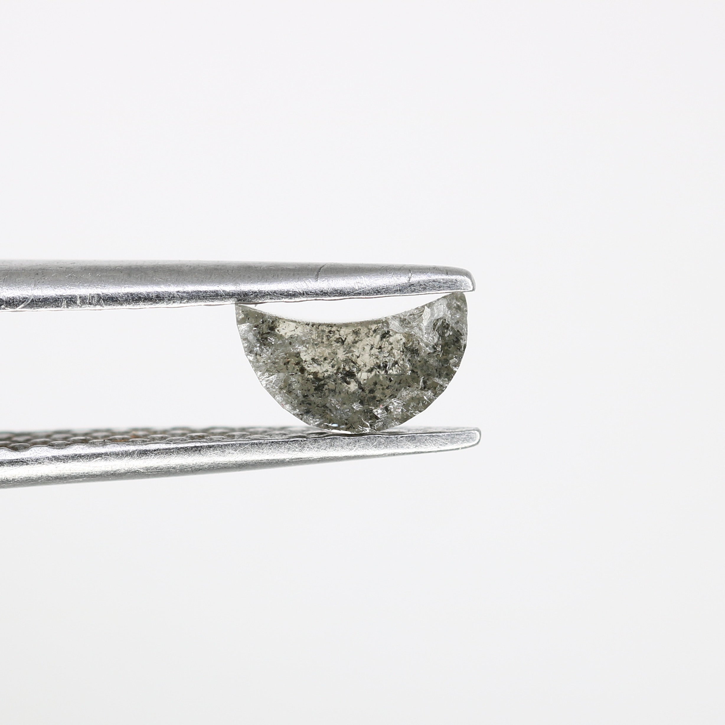 0.54 Carat Half Moon Shape Salt And Pepper Loose Diamond For Galaxy Ring