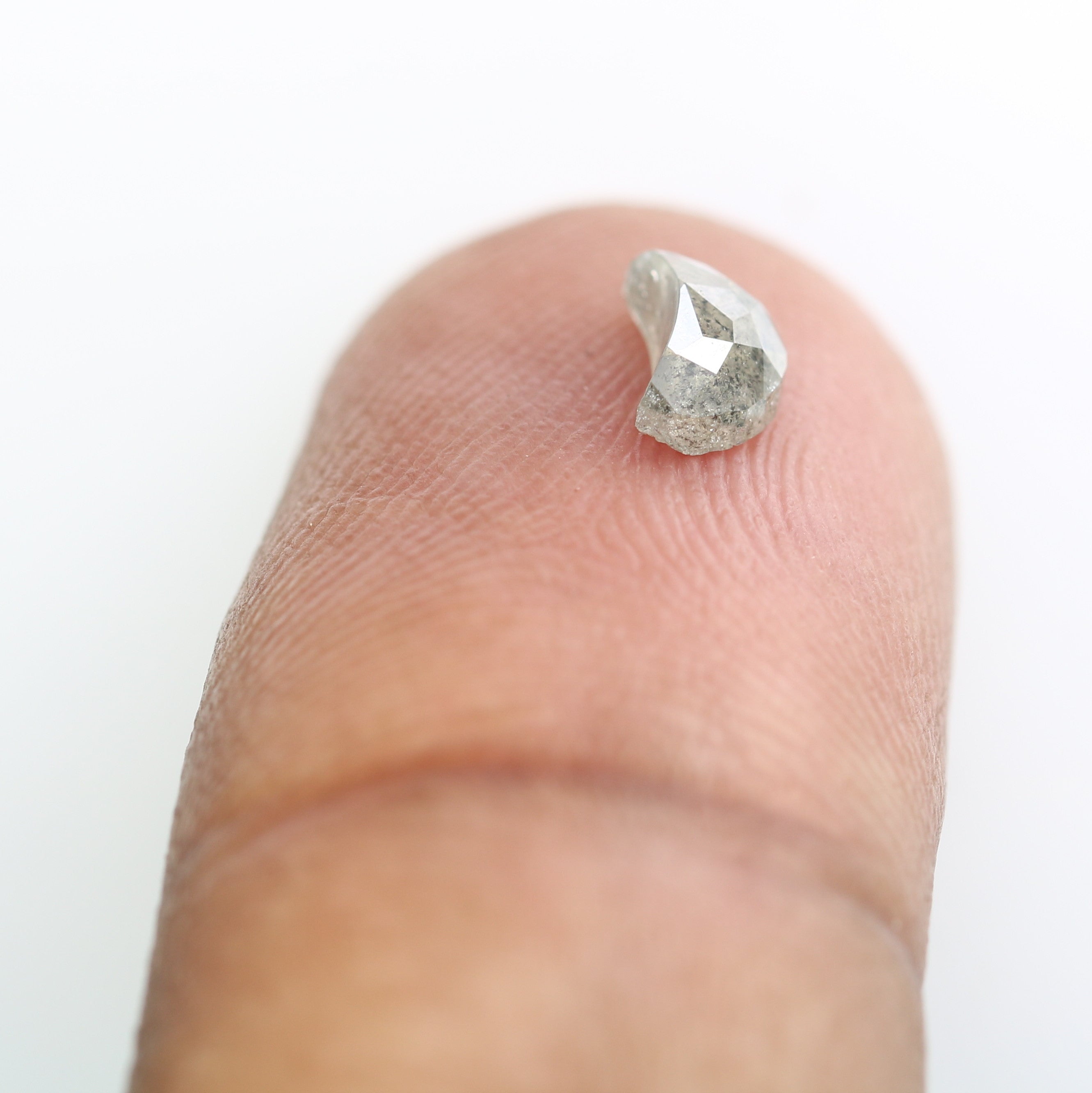 0.54 Carat Half Moon Shape Salt And Pepper Loose Diamond For Galaxy Ring