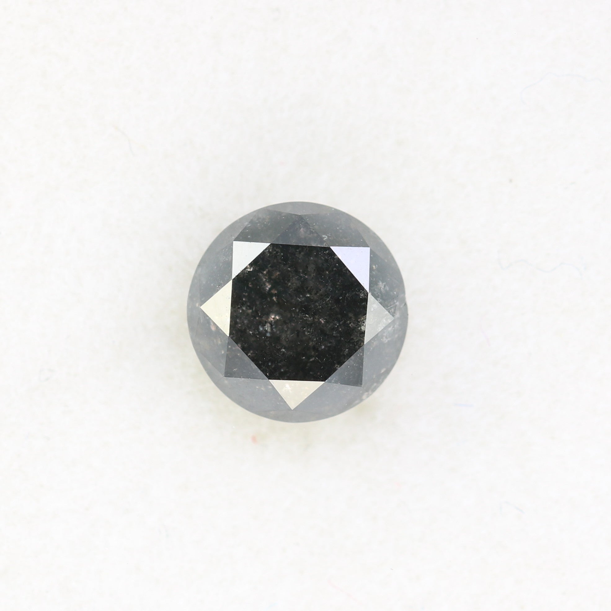 1.34 CT Salt And Pepper Loose Round Brilliant Cut Diamond For Galaxy Ring