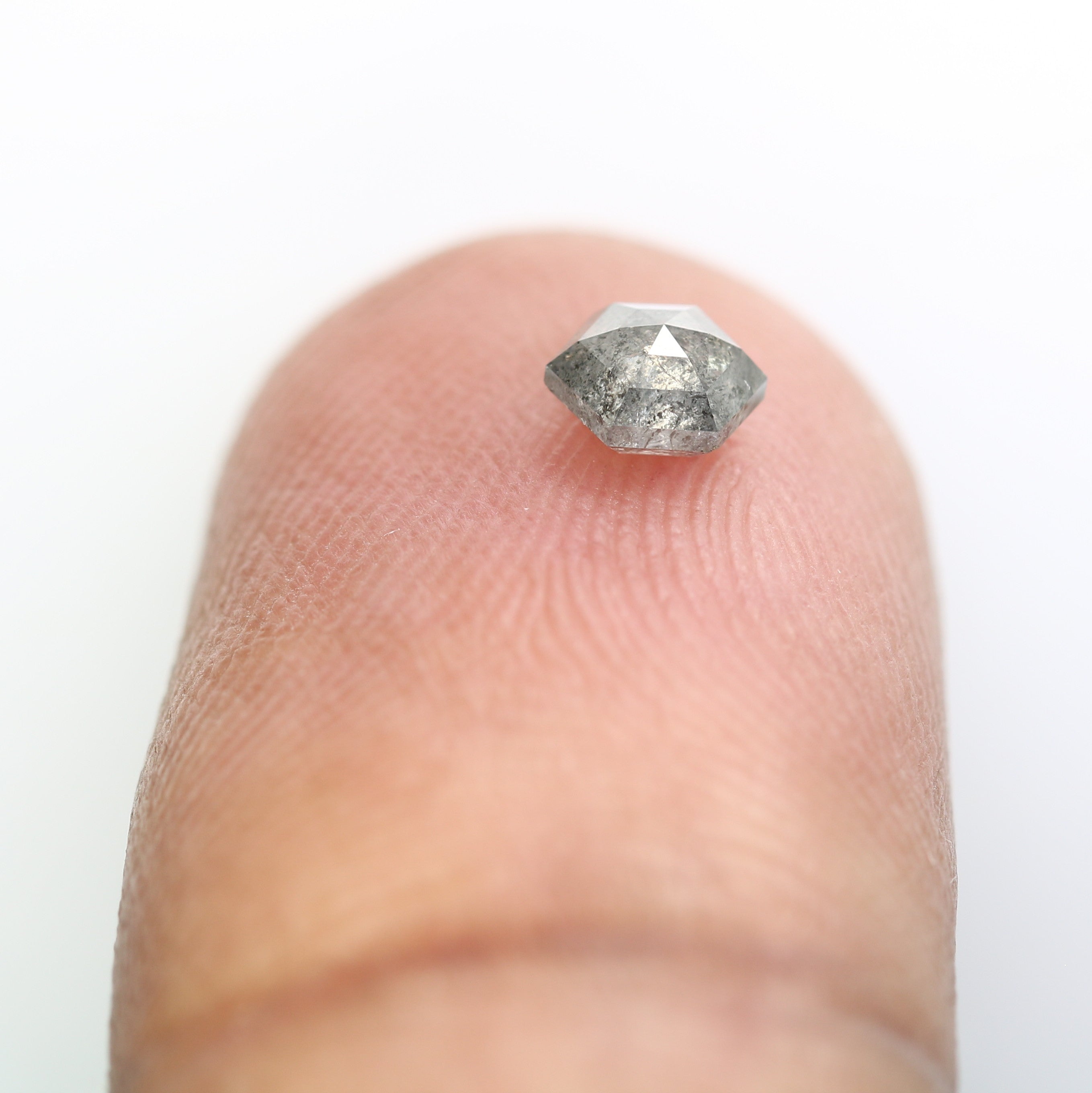 0.44 Carat Hexagon Shape Loose Salt And Pepper Diamond For Galaxy Ring