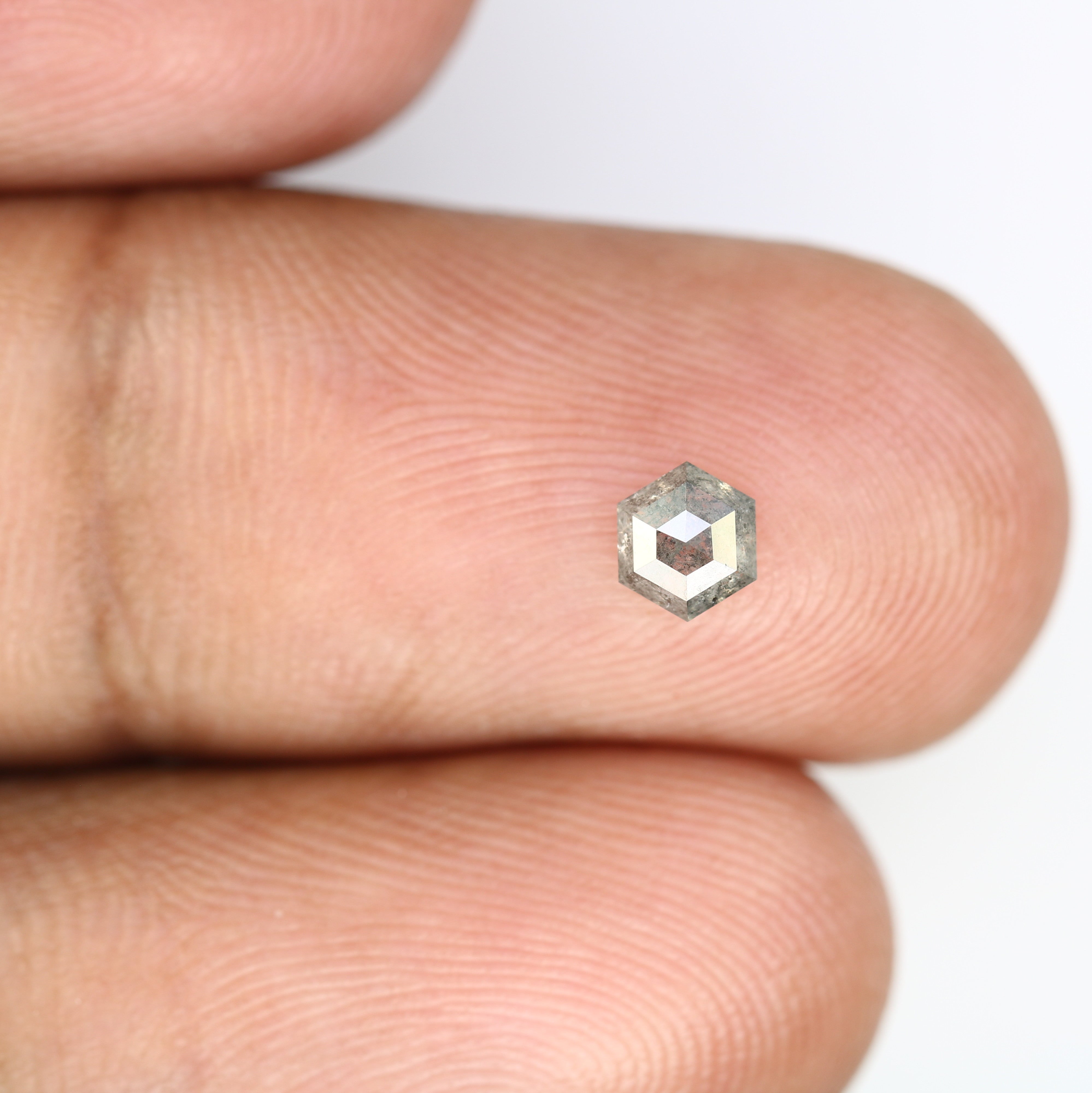 0.44 Carat Hexagon Shape Loose Salt And Pepper Diamond For Galaxy Ring