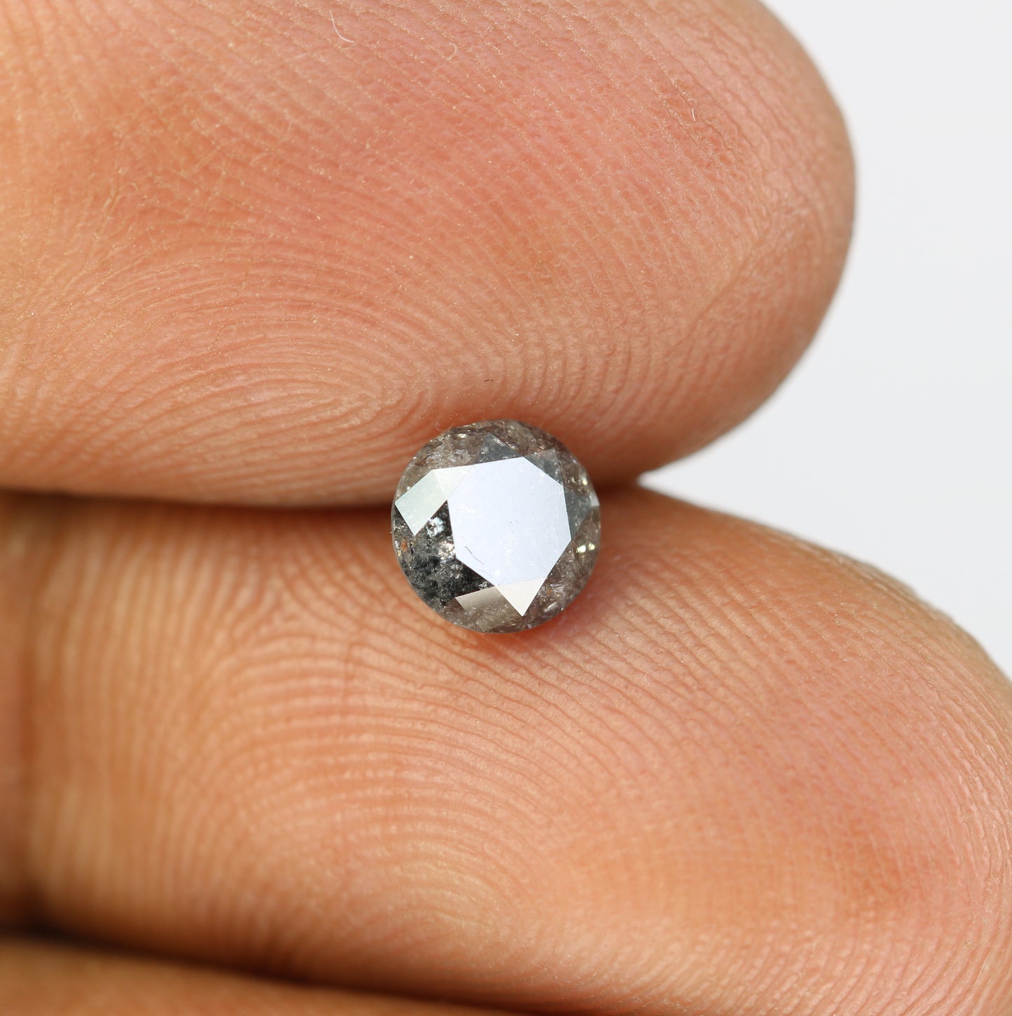 0.93 CT Round Brilliant Cut Salt And Pepper Natural Loose Diamond For Engagement Ring