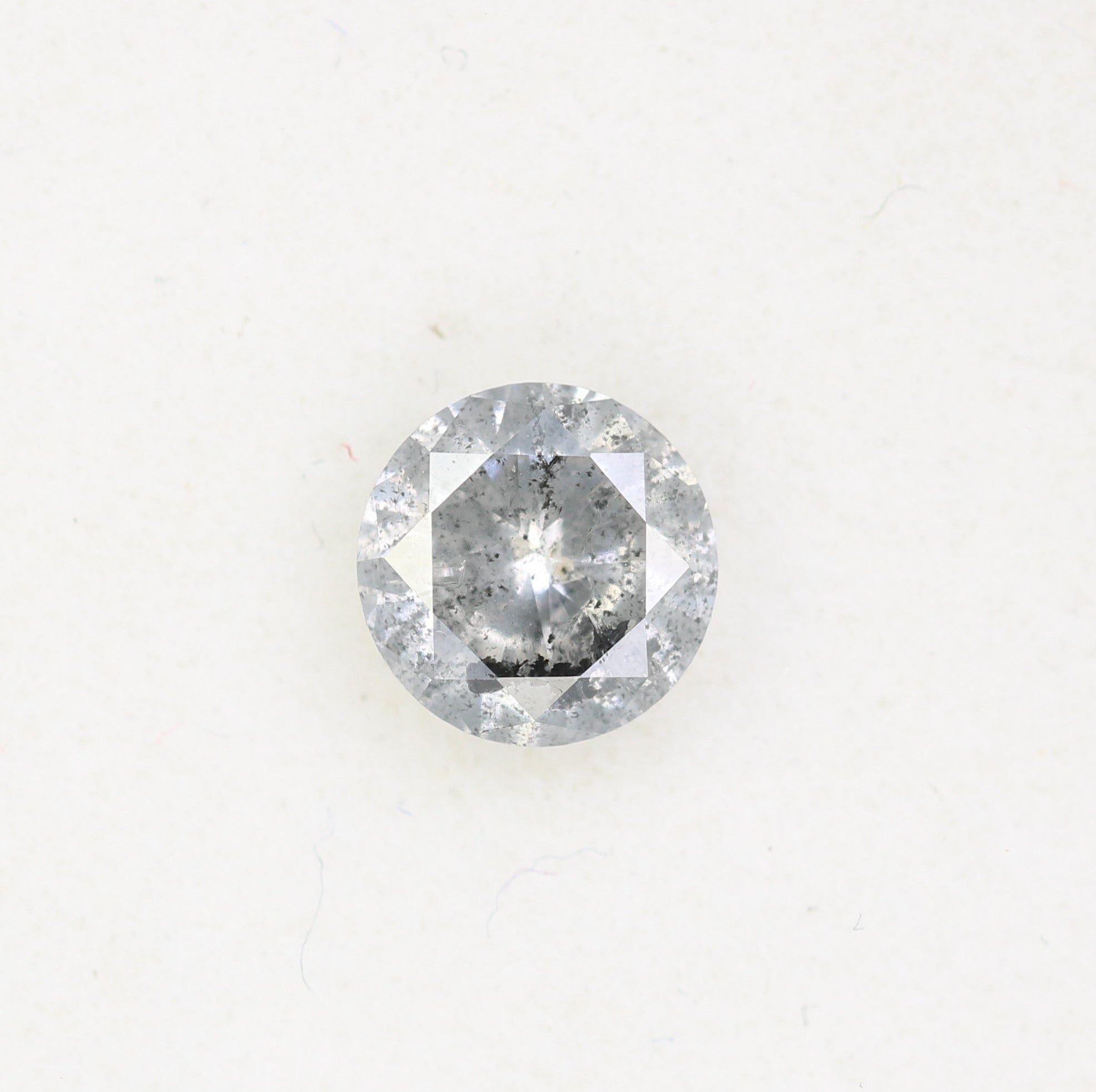 0.73 CT Salt And Pepper Round Brilliant Cut Natural Diamond For Engagement Ring