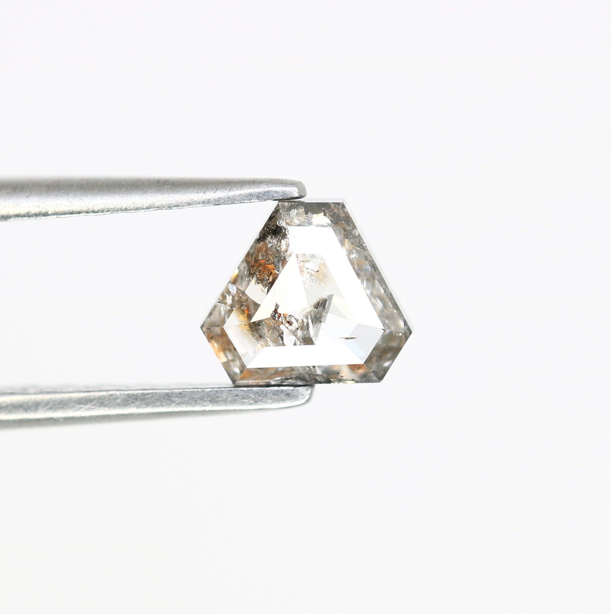 0.63 Carat 5 MM Triangle Shape Loose Natural Salt And Pepper Diamond For Wedding Ring