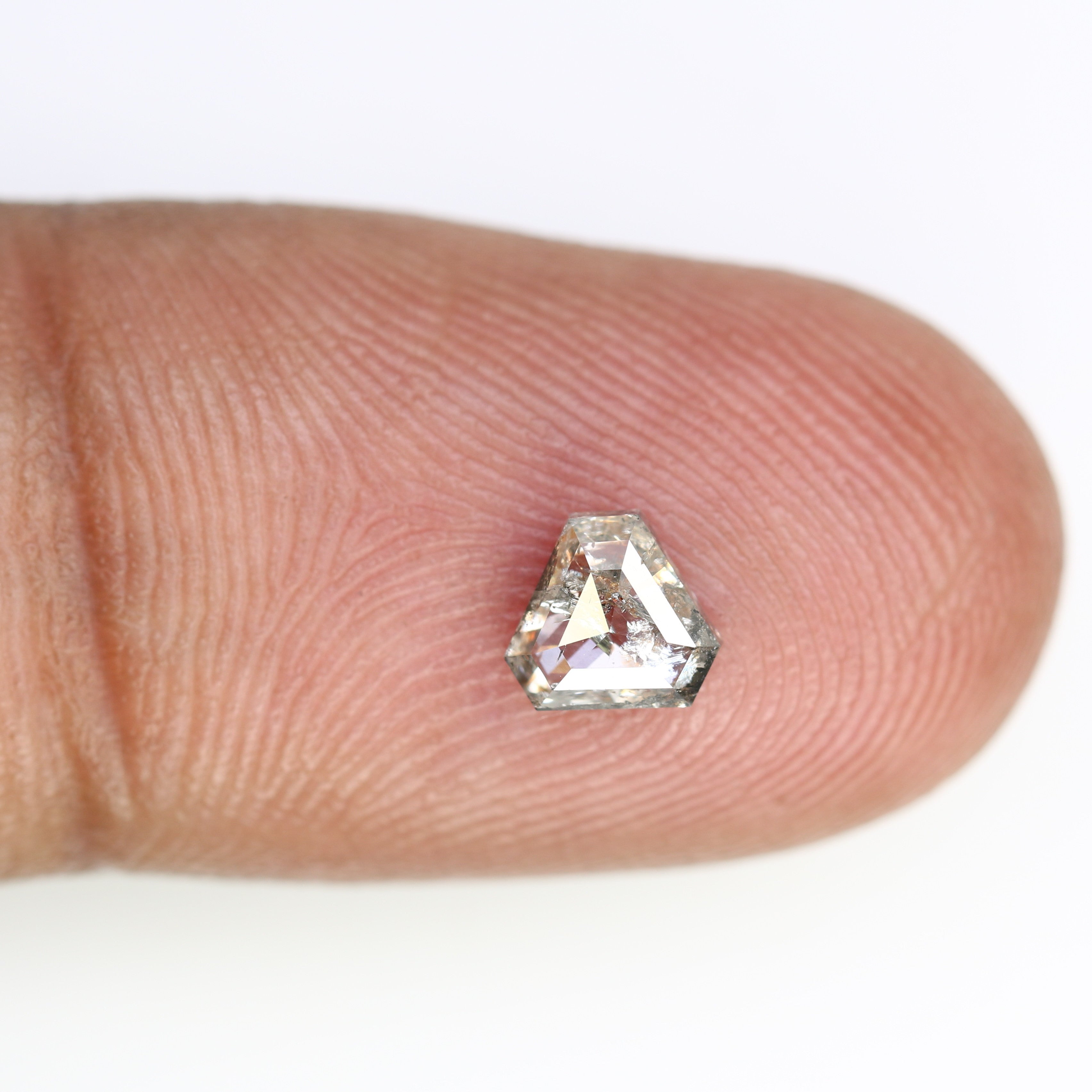 0.63 Carat 5 MM Triangle Shape Loose Natural Salt And Pepper Diamond For Wedding Ring