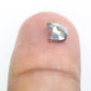 0.71 Carat Salt And Pepper Loose Half Moon Shaped Diamond For Engagement Ring