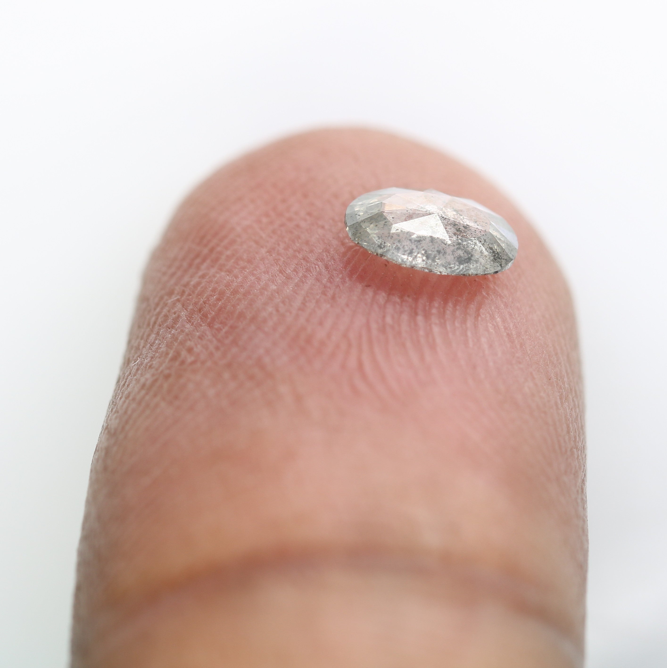0.42 Carat Oval Cut Diamond Salt And Pepper Diamond For Galaxy Ring