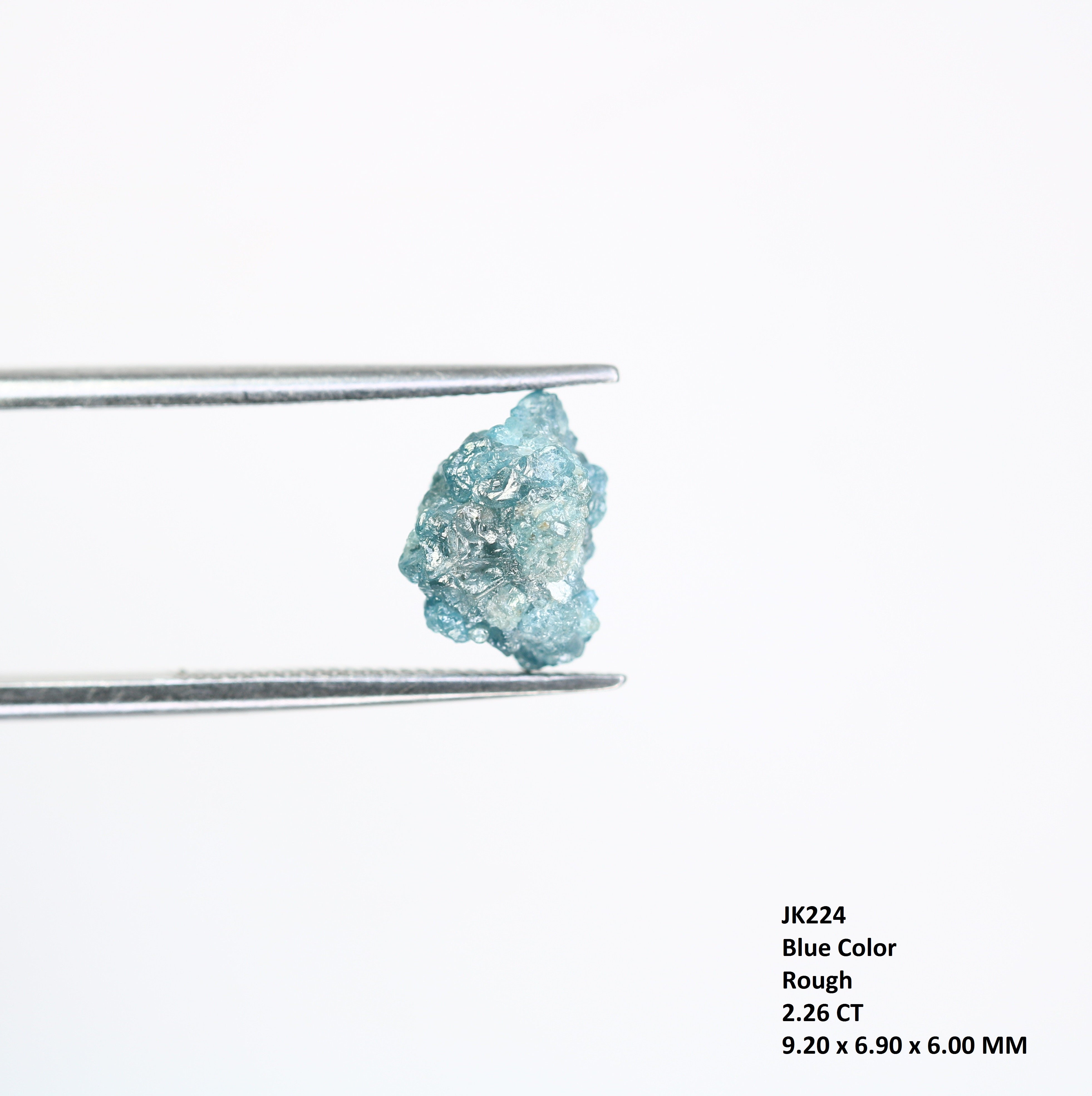 Raw Irregular Shape 2.26 CT Rough Blue Uncut Diamond For Promise Ring
