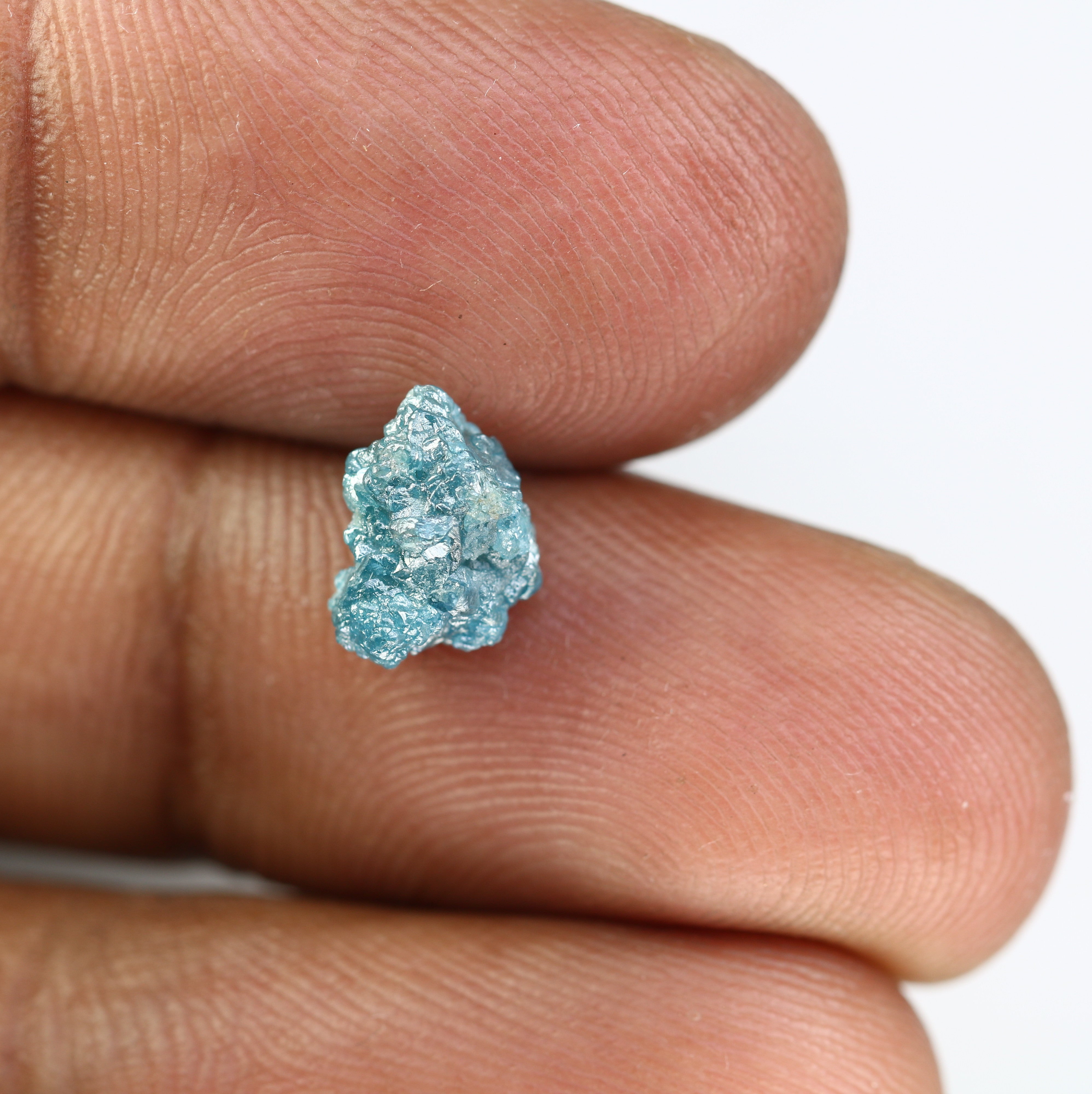 Raw Irregular Shape 2.26 CT Rough Blue Uncut Diamond For Promise Ring