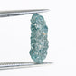 Blue Rough 2.54 CT Uncut Raw Irregular Shape Diamond For Unique Ring