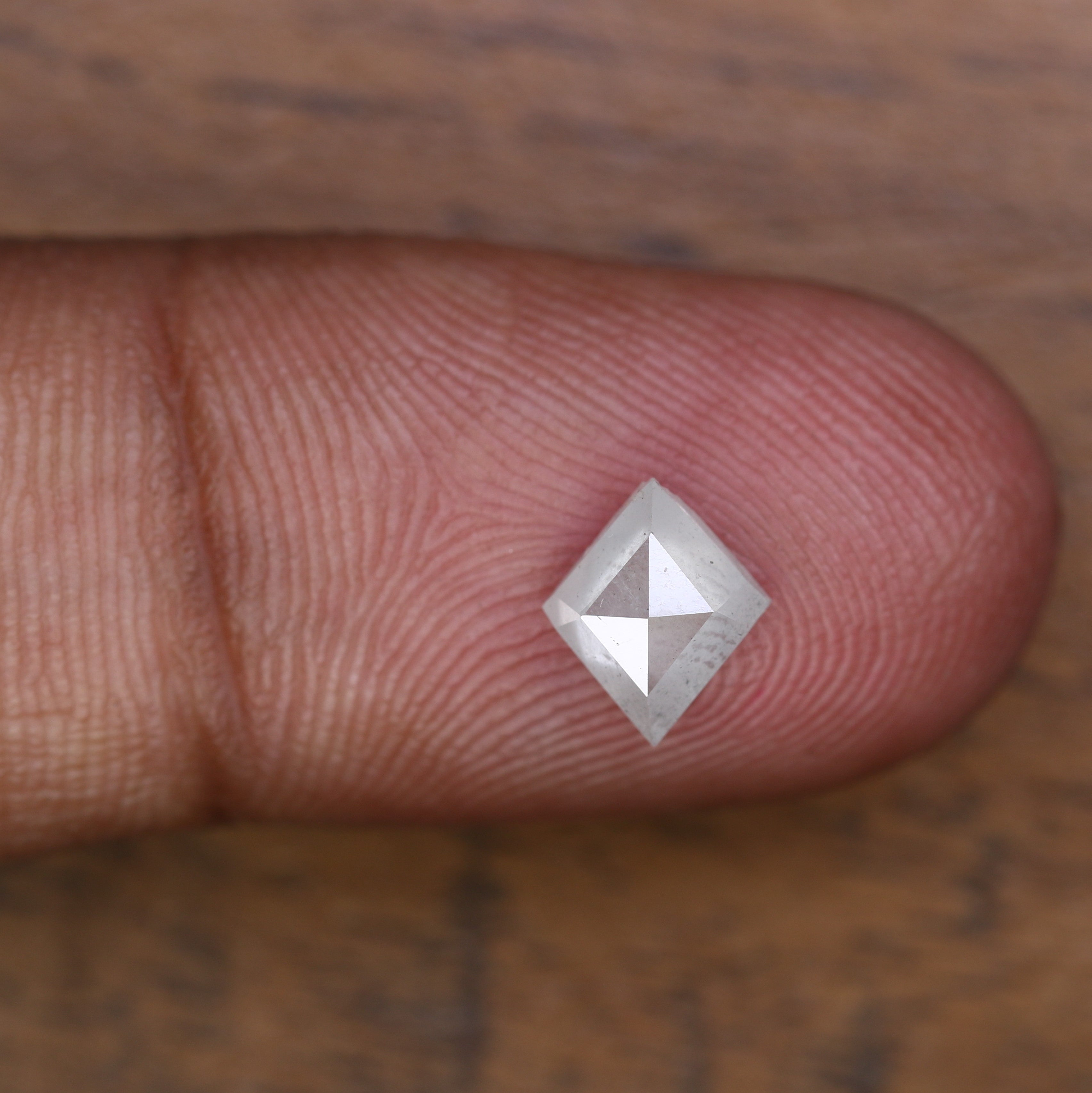 1.09 Carat Kite Cut 8.20 MM Natural Salt And Pepper Diamond For Wedding Ring