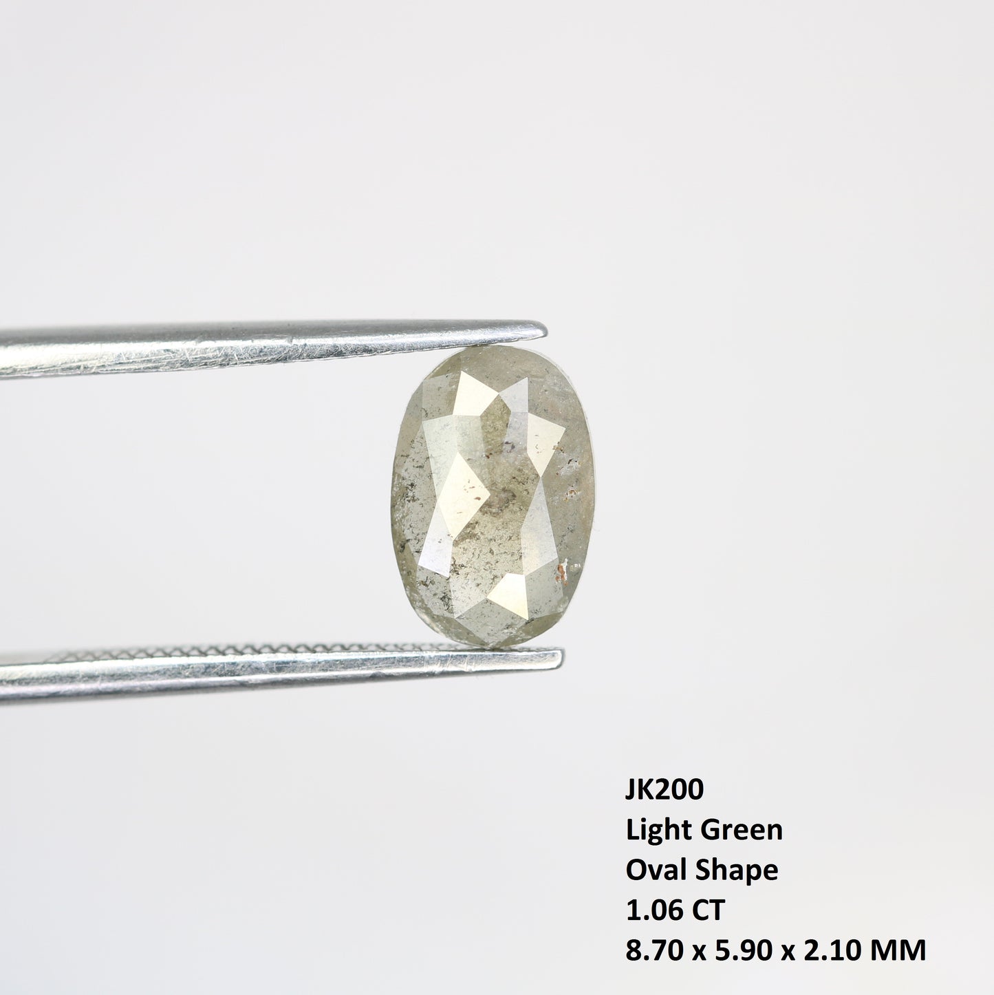1.06 CT Natural Oval Shape Light Green Diamond For Engagement Ring