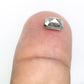 0.93 CT 6.00 MM Emerald Shaped Natural Salt And Pepper Diamond For Wedding Ring