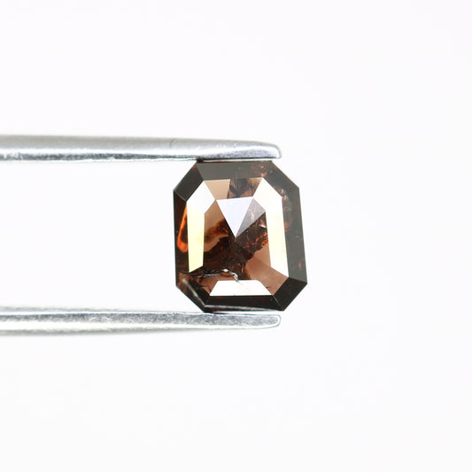0.90 CT Dark Brown Emerald Shape Natural 6.00 MM Diamond For Statement Ring - JayKrishna Diamond