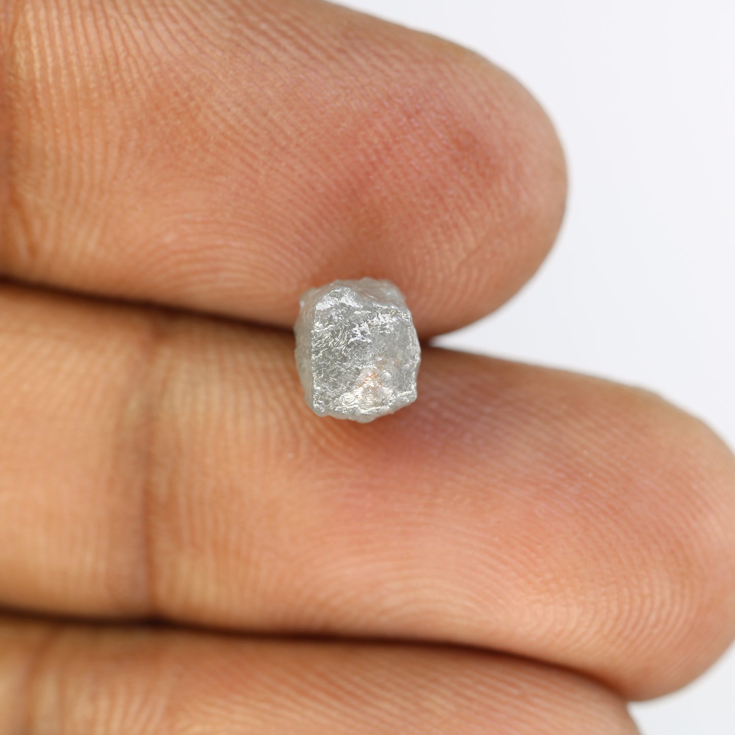2.64 CT Rough Irregular Cut Grey Natural Raw Diamond For Engagement Ring